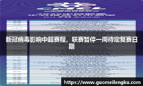 新冠病毒影响中超赛程，联赛暂停一周待定复赛日期